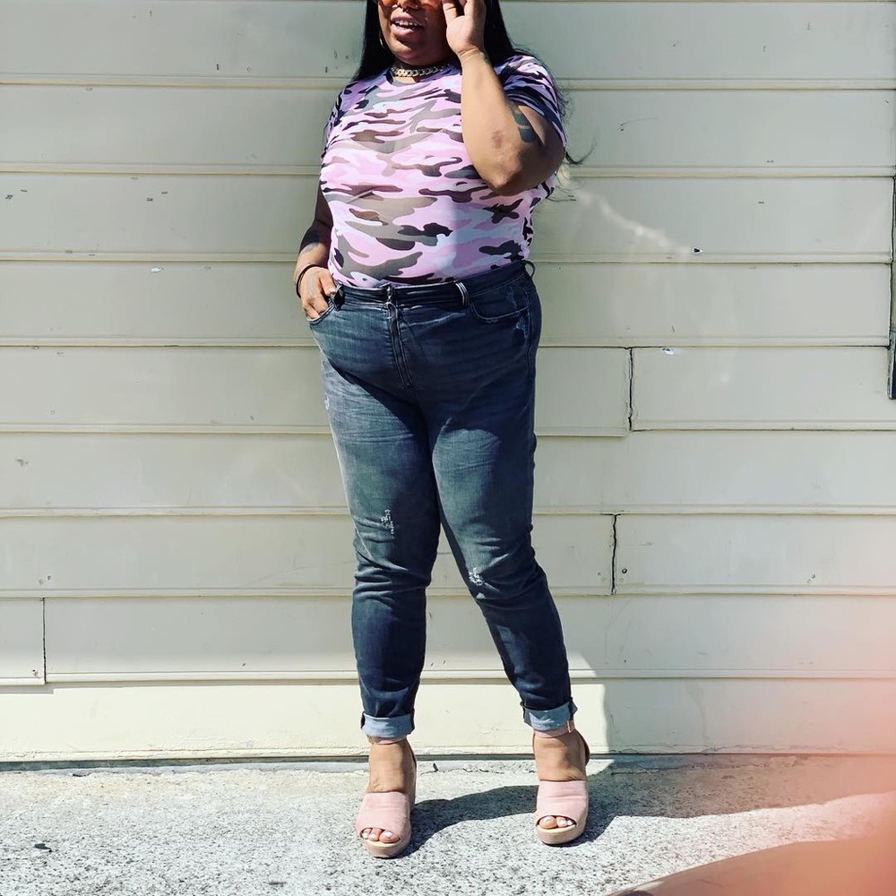 Mesh Pink Camo Tee